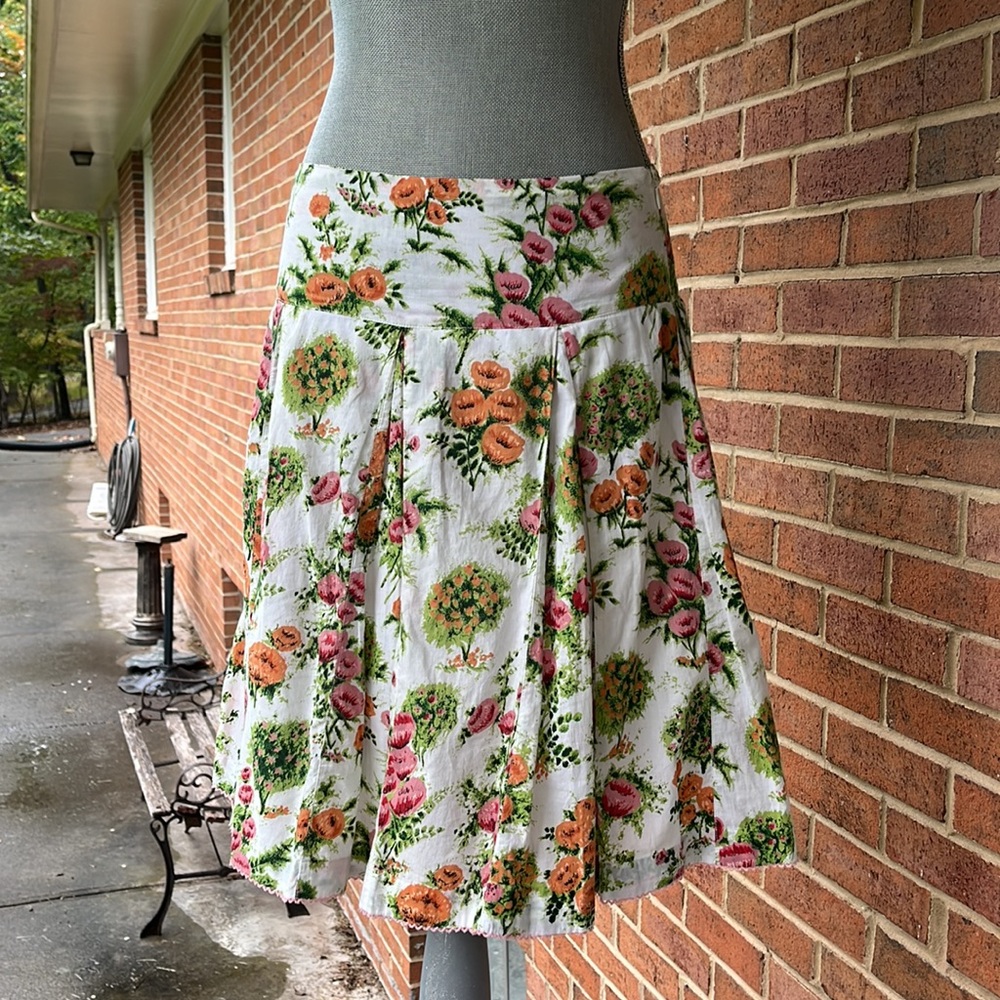 Anthropologie floral skirt